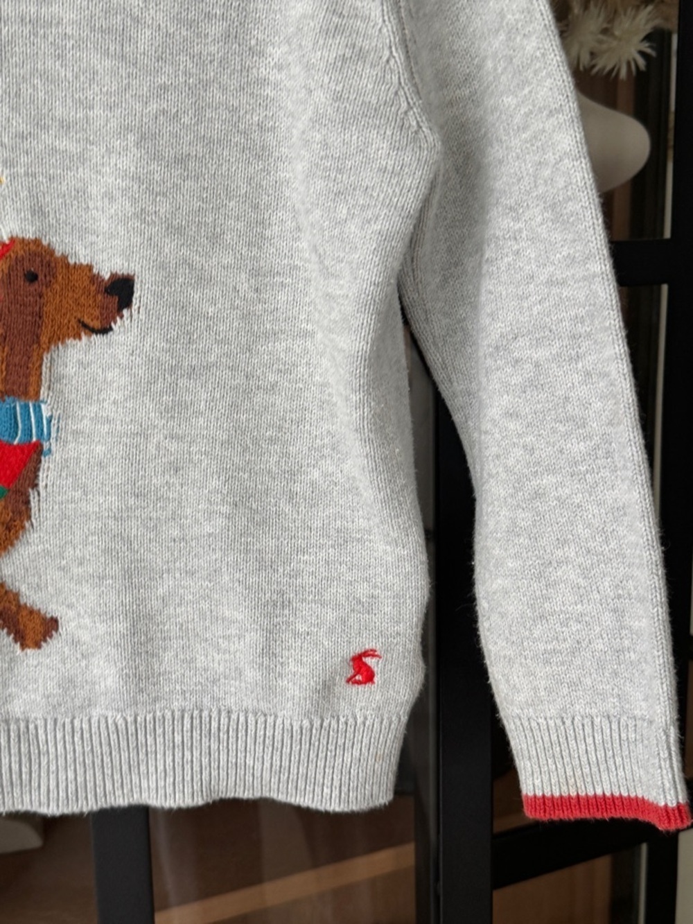 joules dog puppy knit sweater toddler girl dachshund festive cracking stars - Picture 7 of 10